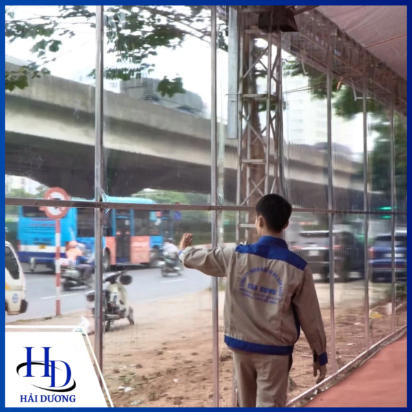 Vách ngăn nhựa trong suốt PVC