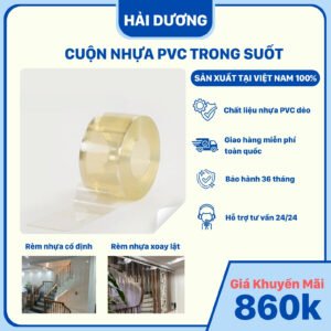 Cuộn nhựa PVC trắng trong