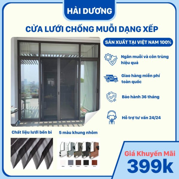 Cửa lưới chống muỗi dạng xếp
