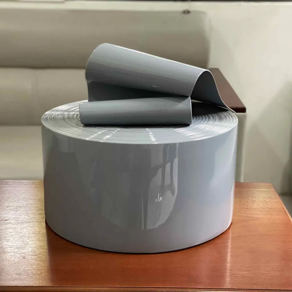 Cuộn nhựa PVC ghi xám