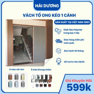 Rèm tổ ong kéo 1 cánh