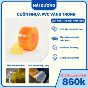 Cuộn nhựa PVC vàng trong