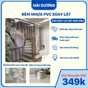 Rèm nhựa PVC xoay lật