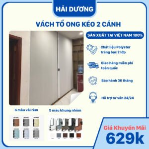 Rèm tổ ong kéo 2 cánh chất lượng
